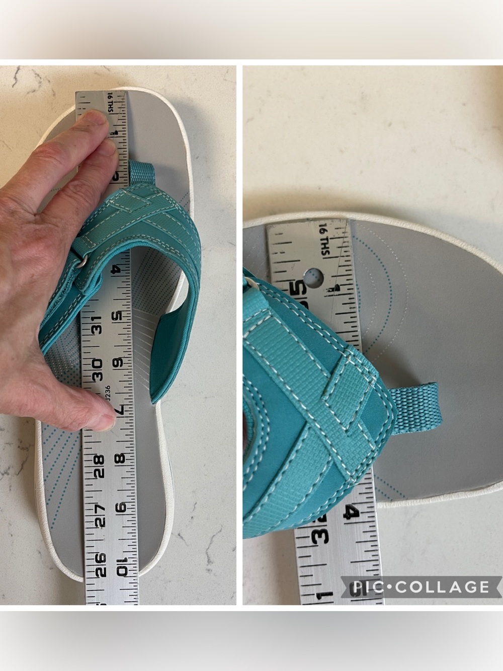 Women's Clarks, Breeze Sea Sandal - Teal / Turquoise - Size 9 Worn 4-5 Times - Picture 15 of 17
